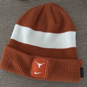 Nike burnt orange and white Texas Longhorns knit beanie